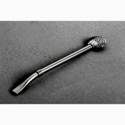 Трубочка для питья "Бомбижья", 19 см, ложечкой, круглая