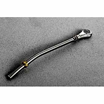 Трубочка для питья "Бомбижья", 19см, изогнутая, разборная, нерж.сталь