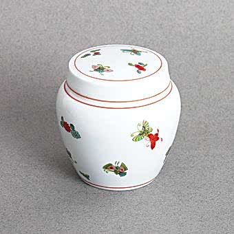 Чайница "Цветы и Бабочки", 8х7 см арт. 7516 Чайница "Цветы и Бабочки", 8х7 см