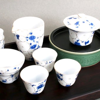 Набор "Пионы", фарфор, 10 предметов