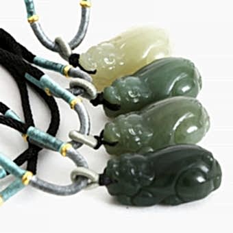 Подвеска, "Пи Цзю" нефрит, 3 см, цвет в ассорт.