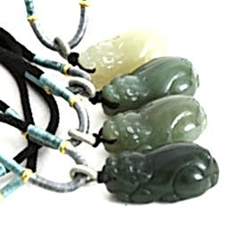 Подвеска, "Пи Цзю" нефрит, 3 см, цвет в ассорт.