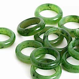 Кольцо, "Круг" нефрит, 1,5 см